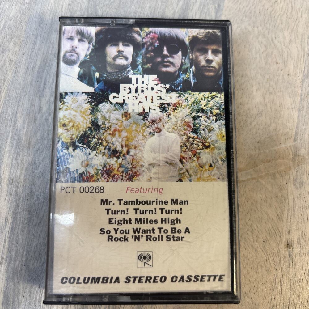 The Byrds Greatest Hits Cassette Tape Columbia Stereo PCT 00268 Vintage Folk Roc
